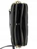David Jones women's messenger bag, black faux leather