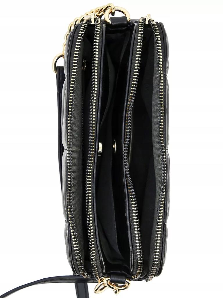 David Jones women's messenger bag, black faux leather