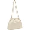 Calvin Klein Vintage Casual Commuter Pleated Drawstring Cloud Bag Women Shoulder Bag Khaki Beige 4K3027G-PD7