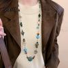 Choker Necklace Vintage Beaded with Colorful Stones Friendly To Stone