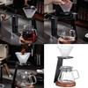 Elegant Pouring Over Coffee Maker With Clear Glass Carafe And Wooden Stand Coffee Dripper Accessories