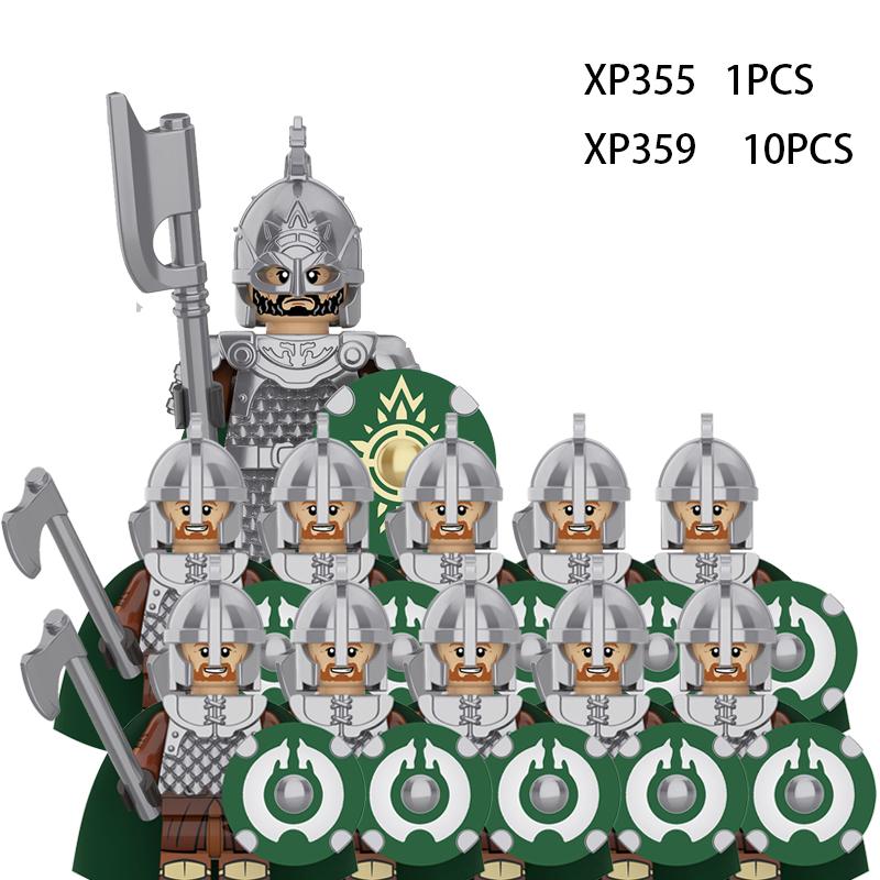 Soldados Élficos Medievais de Rohan Guarda Exército lotr Figuras de Ação Mini Blocos Boneca Montar Blocos de Construção MOC DIY Brinquedos para presentes de criança