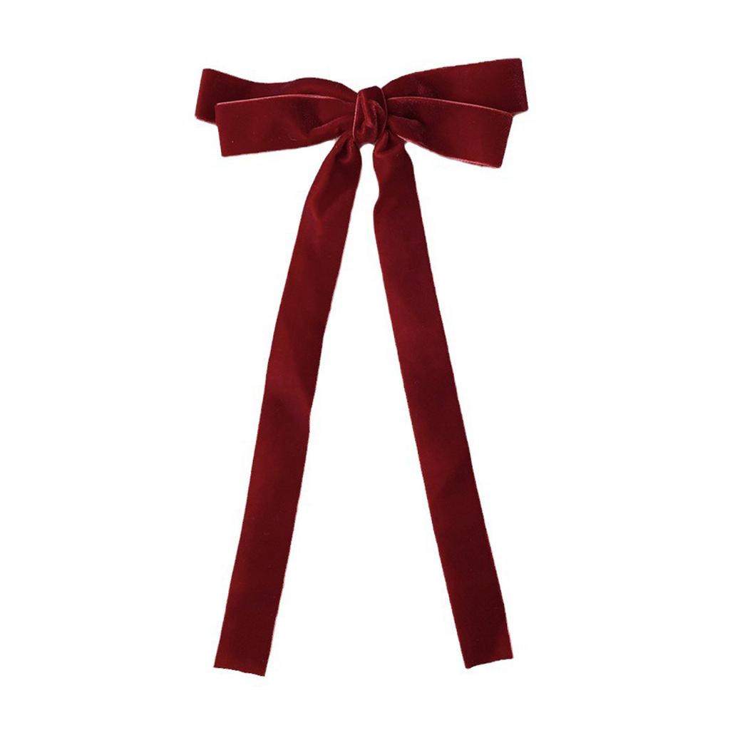Ribbon Bowtie Hair Clip for Various Hairstyle Nonslip Women Hair Bows Elegant Barrette Hair Clamp for Ponytail and Braid