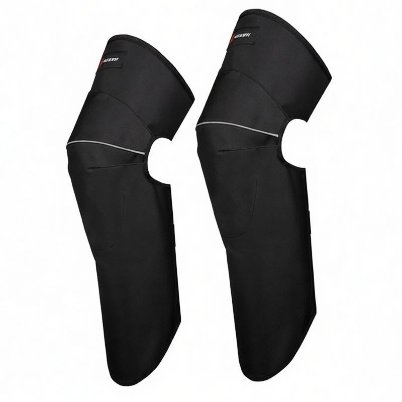 Winter Cycling Protective Gear Safety Knee Guards Motorbike Riding Thick Fleece Lined Windproof Leg Warmers Black