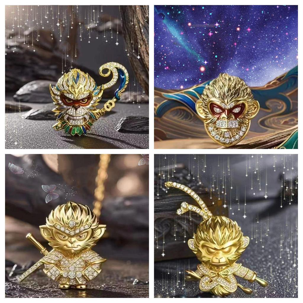 Black Myth Wukong Retro Monkey King Brooch: Unique and Bold Jewelry