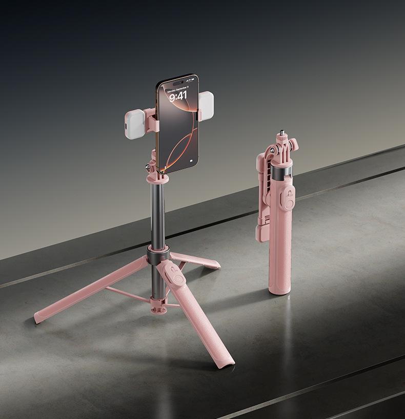 2026 Travel Selfie Stick with 1.3m Retractable Live Broadcast Tripod