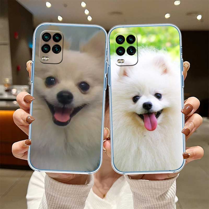 NH36 Pomeranian dog Transparent Phone Case for Samsung Galaxy A04 A04S A14 A23 A34 A54 M23 M33 M52 M53