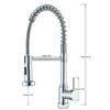 Chrome Spring Pull Down Kitchen Faucets Stream Spray Head Hot Cold Water Tap Stainless Steel Rotation Kitchen Mixer Tap Crane