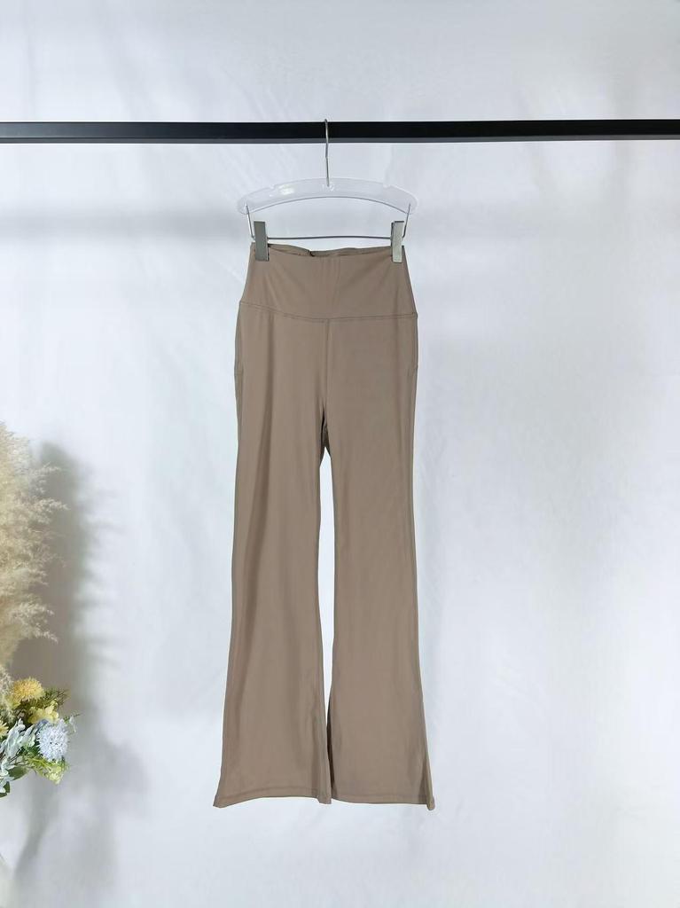 Calças de Yoga Flare de Cintura Super Alta para Mulheres Uarun - Alta Elasticidade, Leggings de Corrida com Sensação Nua