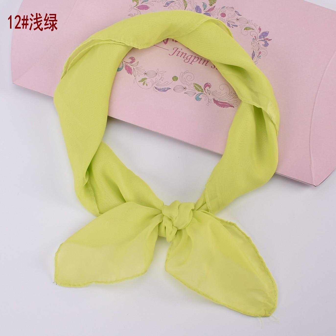 

Женский 65x65 см модный повседневный монохромный носовой платок легкий и мягкий шифоновый шарф подарок на вечеринку