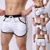 Men Color Block Summer Sports Gym Drawstring Shorts Beach Pants Swimming Trunks