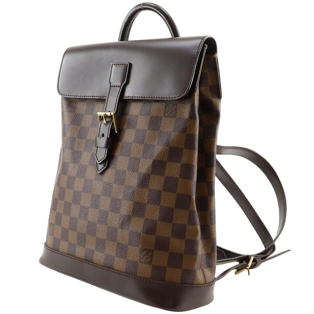 Louis Vuitton Soho Backpack Daypack N51132 Brown Damier Canvas Women Used