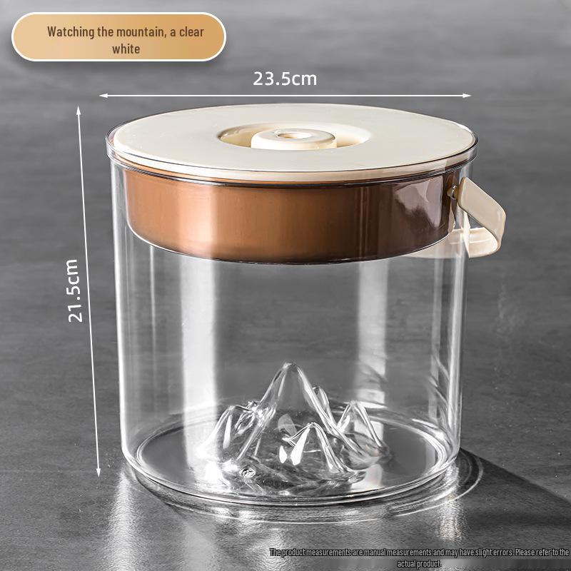 Tea Table Wet-Dry Separator: Transparent Tea Dregs Bucket for Home or Office Guanshan