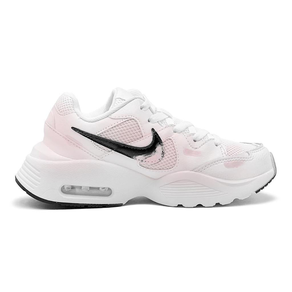 Nike Air Max Fusion Odporne na ścieranie, Oddychające, Lekkie Niskie Buty do biegania Damskie Różowo-białe CJ1671-100(TeamS3-S-BOX)