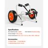 SucceBuy Kayak Cart 250lbs Capacity Foldable Kayak Trolley with 10-inch Solid Rubber Tires & 1 Ratchet Strap for Carrying Kayaks
