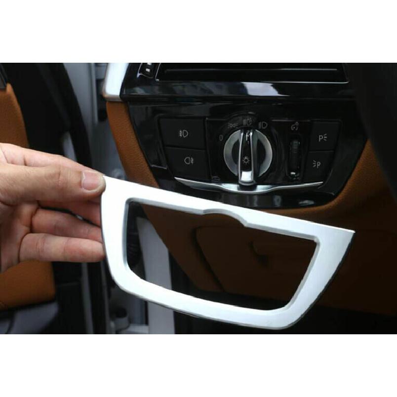 Fit For BMW 5 Series G30 2018- ABS Silver Function Control Button Frame Trim