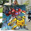1pc Blanket Bumblebee and Optimus Prime Print Design, Lightweight Blanket for Sofa, Bed- Soft &Warm, Gift for All Seasons like Christmas, Halloween
