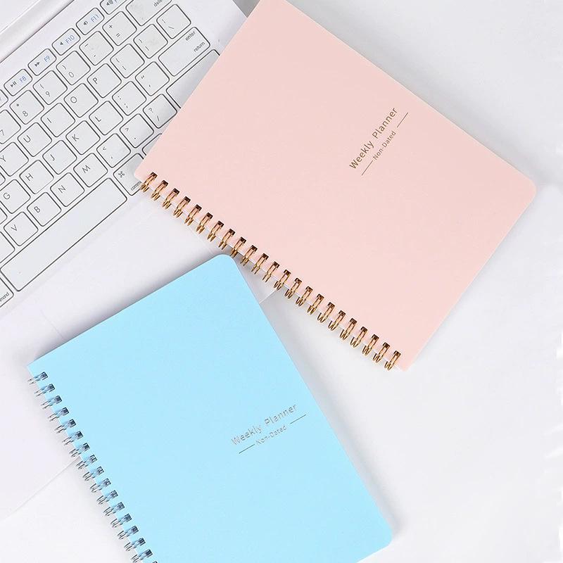 A5 English Weekly Spiral Schedule Notebook