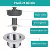 Küchenspülenablaufsieb Edelstahl Spülenstöpsel Verstopfungshemmendes Lebensmittelsieb Insekten- und geruchsresistentes Zubehör