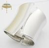 1PCS Wide Asymmetric Indian Style Cuff Bangle Polished Silver Color Alloy Irregular Jewelry