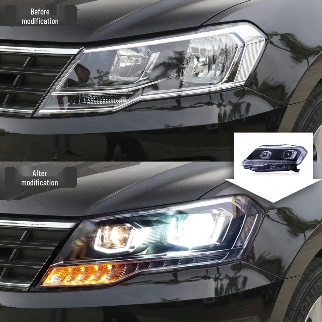 Volkswagen Jetta 17-19 LED Projector Headlights with DRL & Flowing Turn Signals.