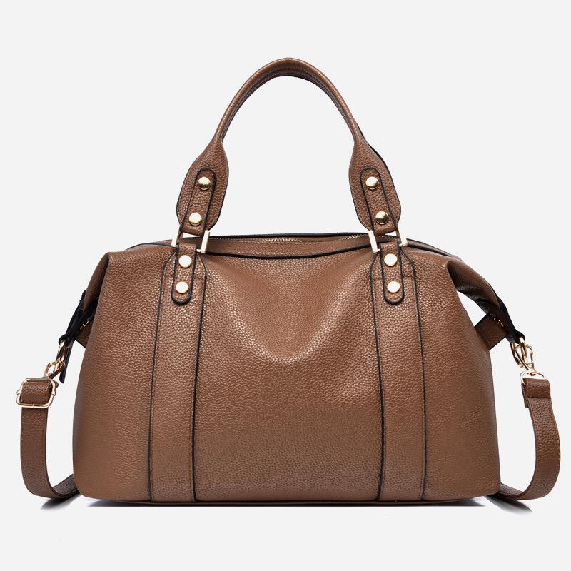 

Винтажная модная женская сумка осень большая вместимость повседневная портативная на плечо сумка-мессенджер коричневый