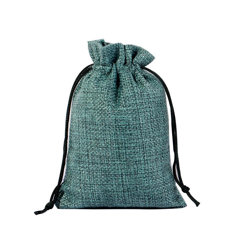 Drawstring Linen Jewelry Gift Bag - Composite Linen Storage Bag Available