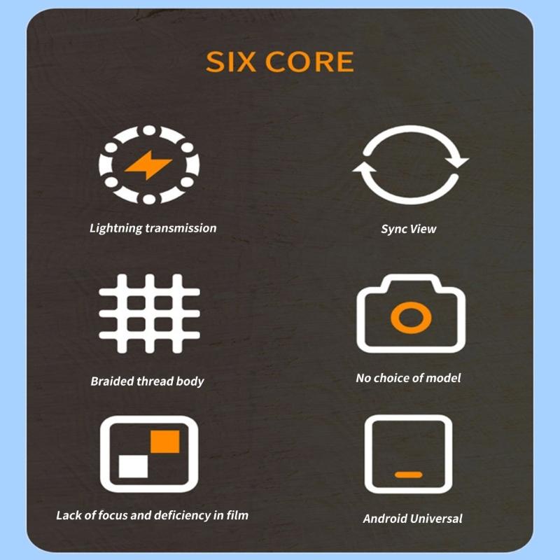 1m Type C To USB 5Pin Charging Cord Nylon Braided Data Cable 480Mbps Data Transfer Wire Line Support OTG Function