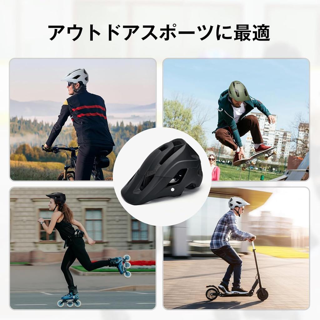 Bicycle Mountain Bike Stylish Road Bike Helmet with Sun Commuting to High Size Adjustable Helmet, Helmet, Lightweight, Breathable, Visor, School,