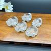Natural High-Purity White Crystal Dragon Turtle Carved Pendant & Sweater Chain Ornament