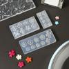 2PCS Silicone Nail Art Moulds Flower Nail Art Template Moulds Silicone Texture for Beauticians and Nail Art Learners