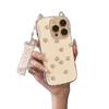 Full screen cat paw print suitable for iPhone17 mobile phone case Air cat ears Apple 16Pro cute 15 women 14 soft case