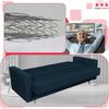 Sofa Bed Rene Sofa Bed with Storage Family Meble Corduroy Navy Blue