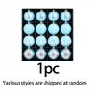 Blue Christmas Ornament Set Snowflake Baubles 6cm Shatterproof Plastic Balls Tree Decor Holiday Hanging Decorations