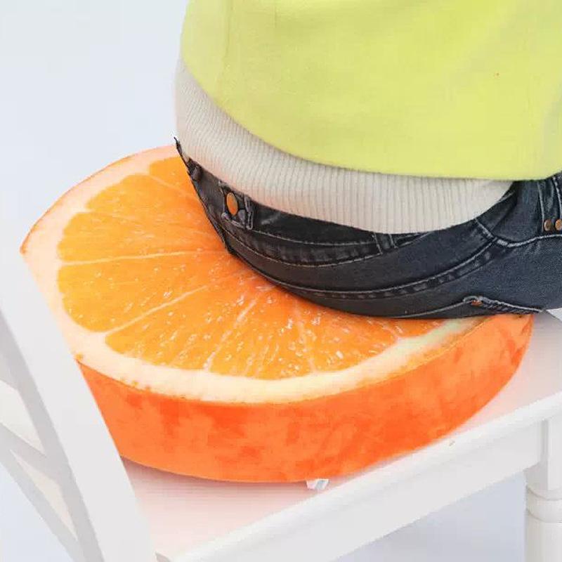 Creative Watermelon Seat Cushion Orange Throw Pillow Dragon Fruit Cushion Plush Toy Cute Fruit Nap Pillow Sofa Pillow