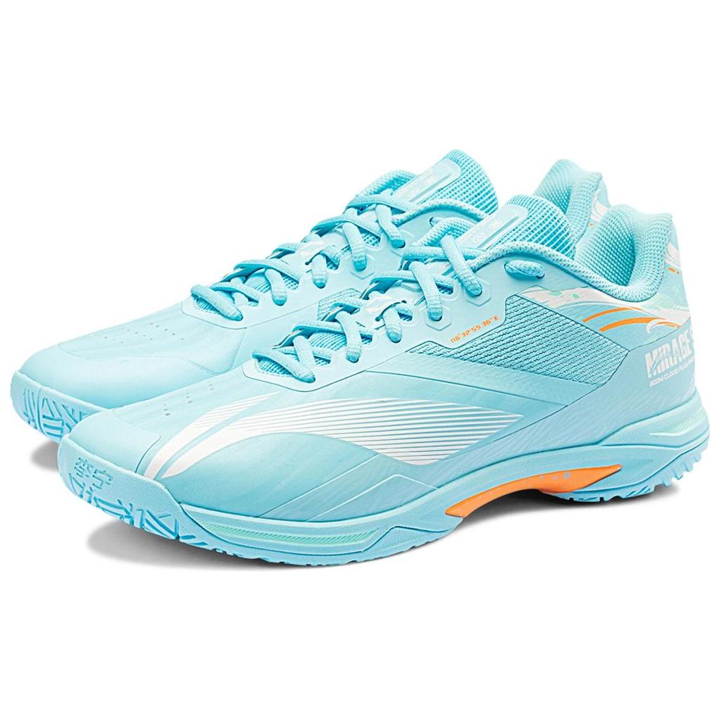 Li-Ning Synthetikleder Bequem Trendig Rutschfest Verschleißfest Niedrig geschnitten Badminton-Schuhe Unisex Schuhe Blau AYZU021-2
