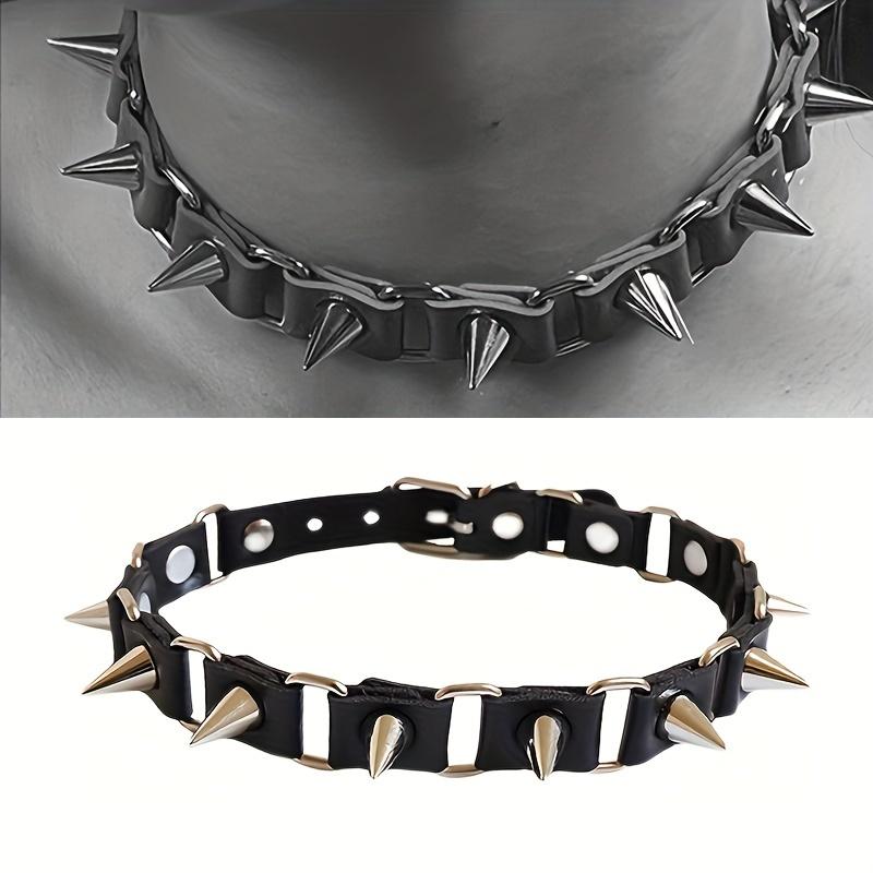 Punk Gothic Style PU Leather Faux Jewelry Collar Bracelet Bangle Bracelet,Male Female Lover Necklace Holiday Party Costume