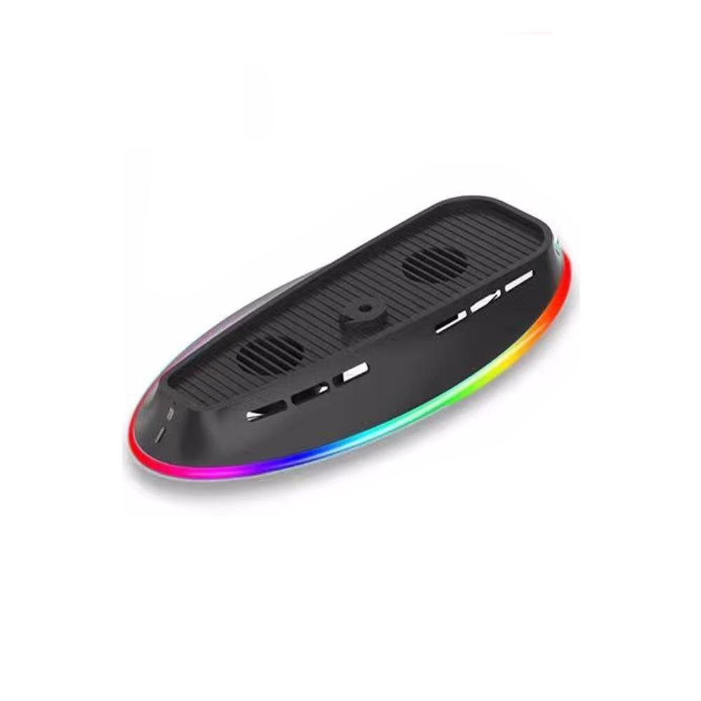 

Охлаждающая подставка с двумя вентиляторами, Охлаждающая станция со встроенной RGB-подсветкой, для батареи консоли, Совместима с PS5 Slim и PS5 Pro(Все версии) чёрный