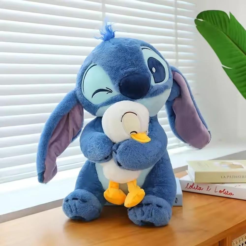 Cute Stitch Plush Doll Kawaii Lilo Stuffed Toy Christmas Gift for Kids Birthday Decoration Soft Duck Stitch
