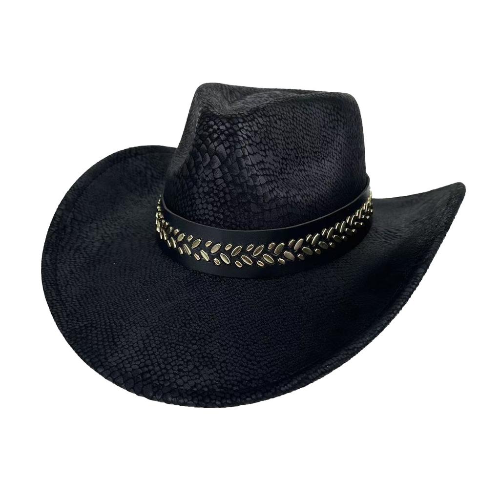 New Western Cowboy Hat European And American Jazz Hat Spring And Summer Men'S And Women'S Versatile Felt Hat Retro Accessories Popular Top Hat