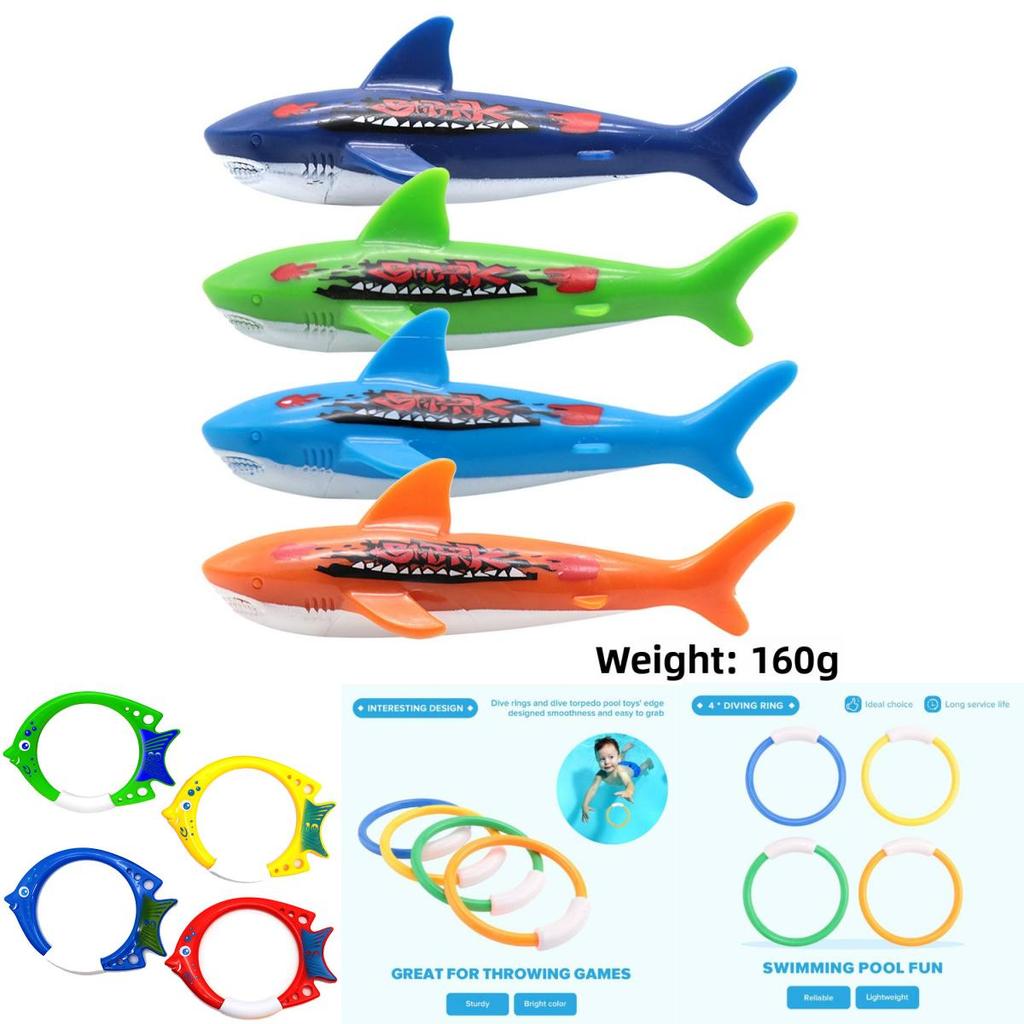Childrens Diving Toys Set With Interactive Fish And Water Rings For Pool Fun