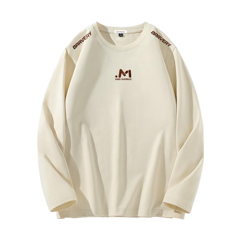 MARK FAIRWHALE Men's Cotton Long Sleeve Crew Neck T-Shirt