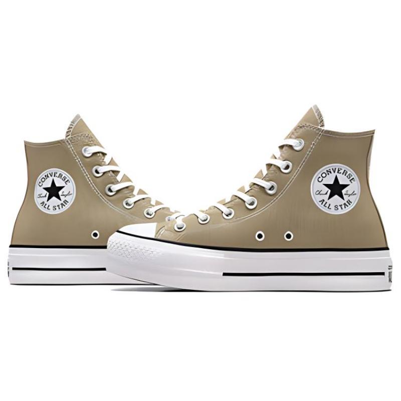 Converse Chuck Taylor All Star Versatile and Comfortable High-top Canvas Shoes for Women, Green and White