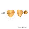 Simple Heart Shape Stainless Steel Stud Earrings for Women, Waterproof Gold Plated Small Earrings, Fashion Classic Jewelry Gift