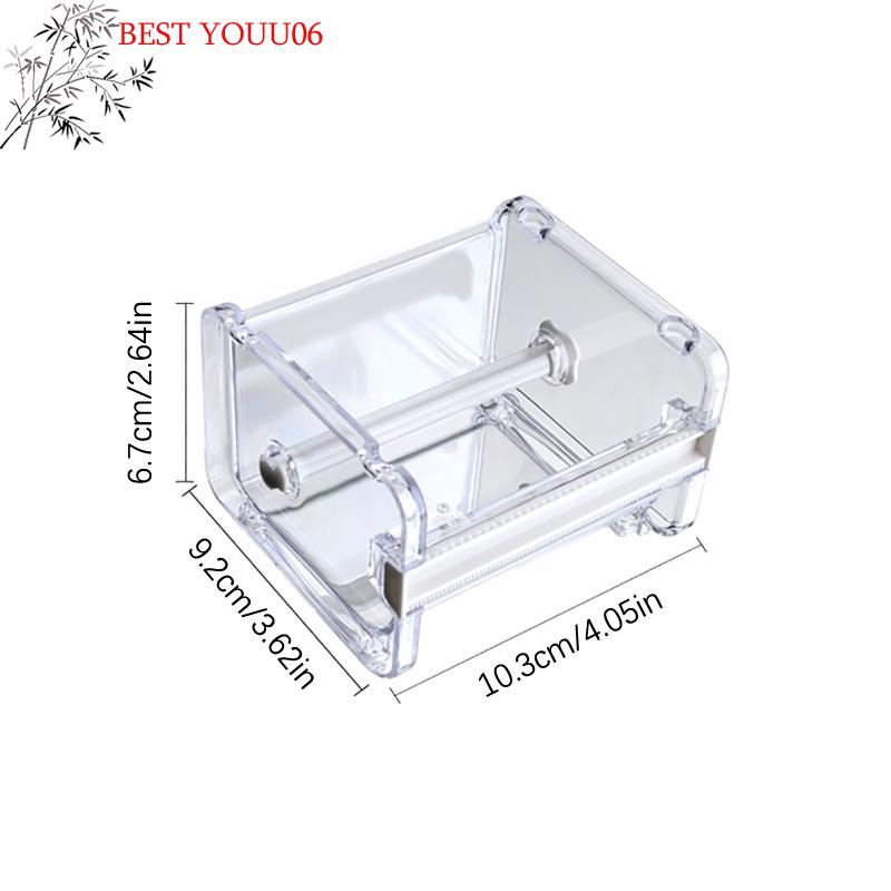 (YOUU06)Tape Cutter Handmade DIY Split Tape Tool Transparent Tape Holder Tape Dispenser School Supply Office Stationery for Stud