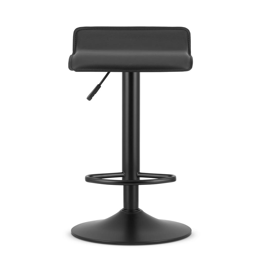FORT stool - black eco-leather / black base