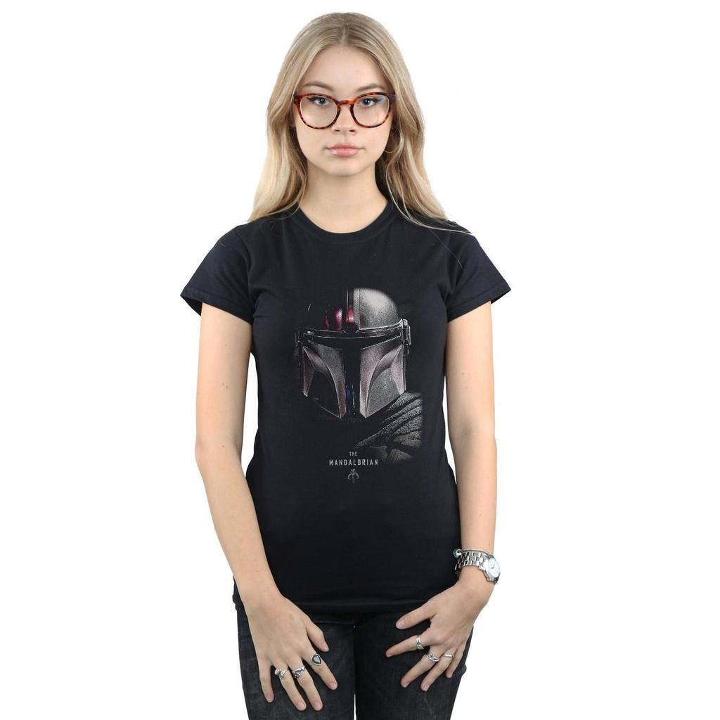 Star Wars Womens/Ladies The Mandalorian Poster Cotton T-Shirt