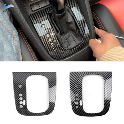 For VW Golf 6 MK6 GTI 2008 - 2013 ABS Carbon Fiber Texture Car Center Console Gear Shift Panel Cover Frame Protective Trim