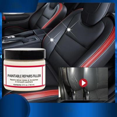 Leather Filling Paste 60ml Natural Leather Filler Repair Compound Leather Restoration Cream For Tears Crack Burns Holes Filler