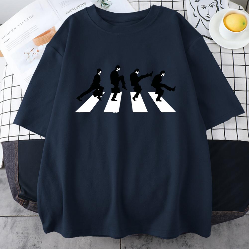 Herre T-skjorte Monty Python The Ministry Of Silly Walks T-skjorte Gate Morsom Kortermet Bomull Oversized T-skjorte Personlighets-T-skjorte